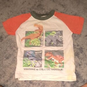 Kids' Dinosaur Adventure Tee - Orange and White
